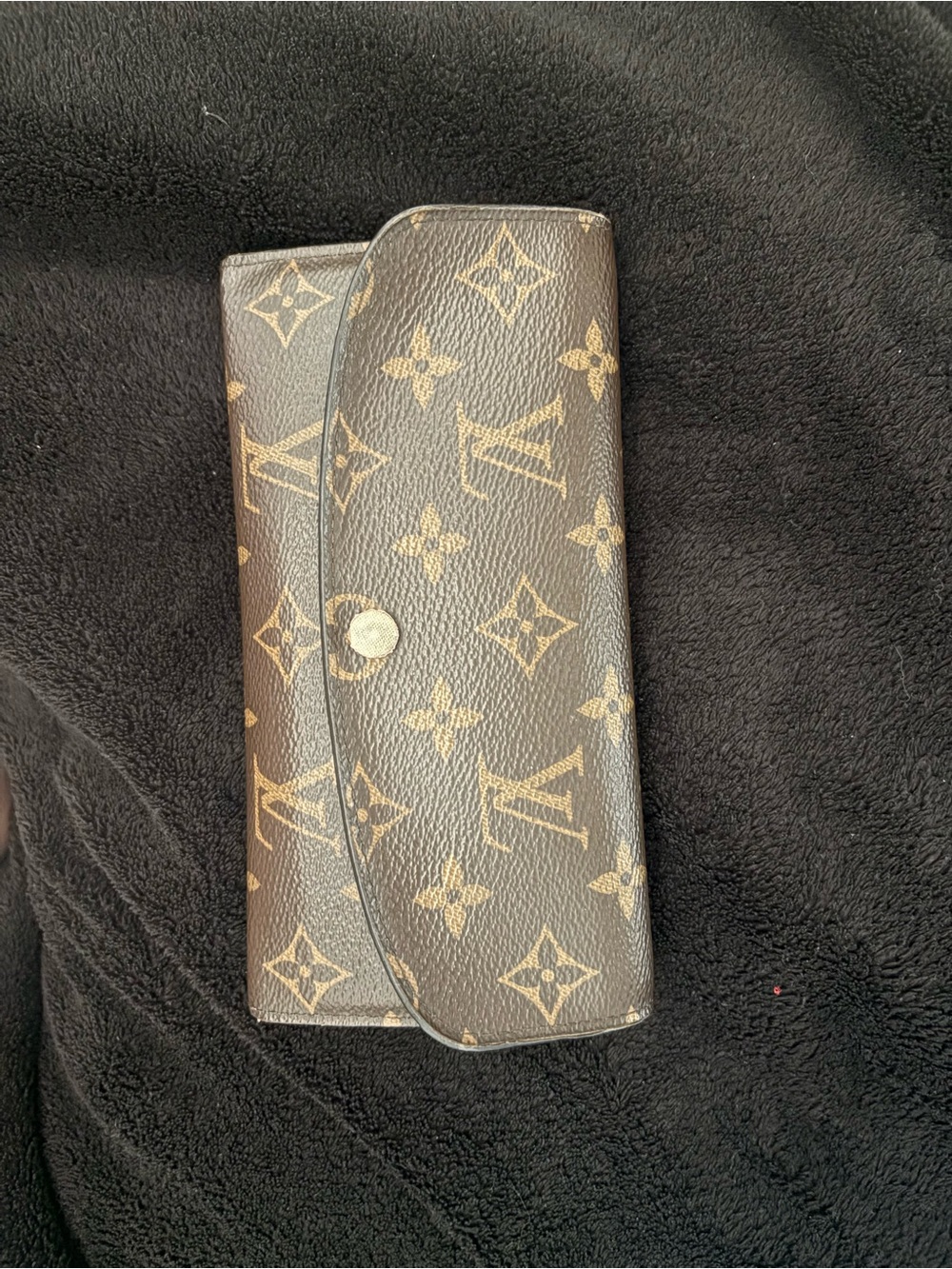 Louis Vuitton Monogram Canvas Long Wallet in Brown and Gold